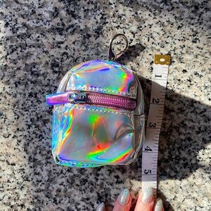 ♥️💖 Holographic Iridescent Mini Clip On Backpack Style Bag